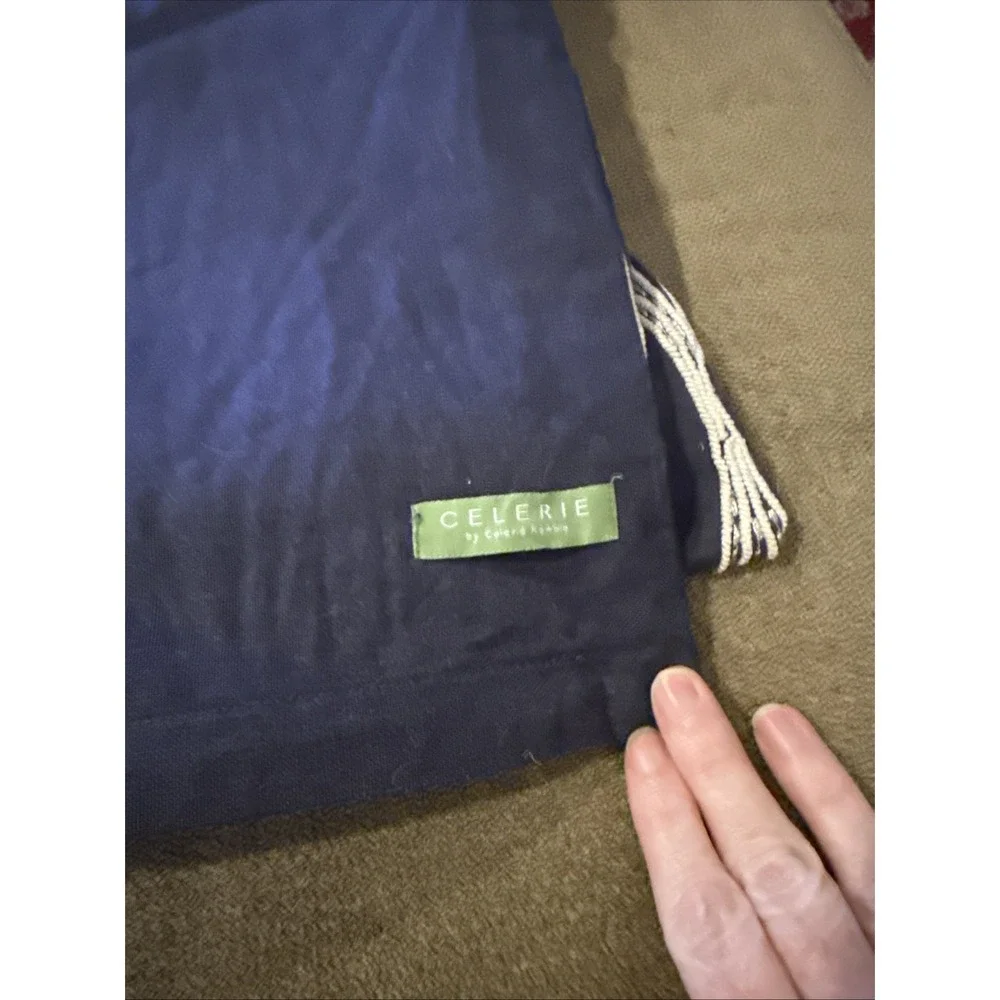 Celerie Chunky Cable Knit Pillow Cover 100% Cotton Navy Blue  20